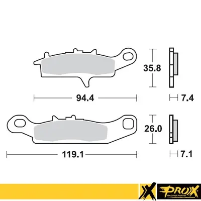 Bromssatser fram ProX KFX450R '08-14 - Bromsbelägg för motocross och enduro - 6438471311495 - 0