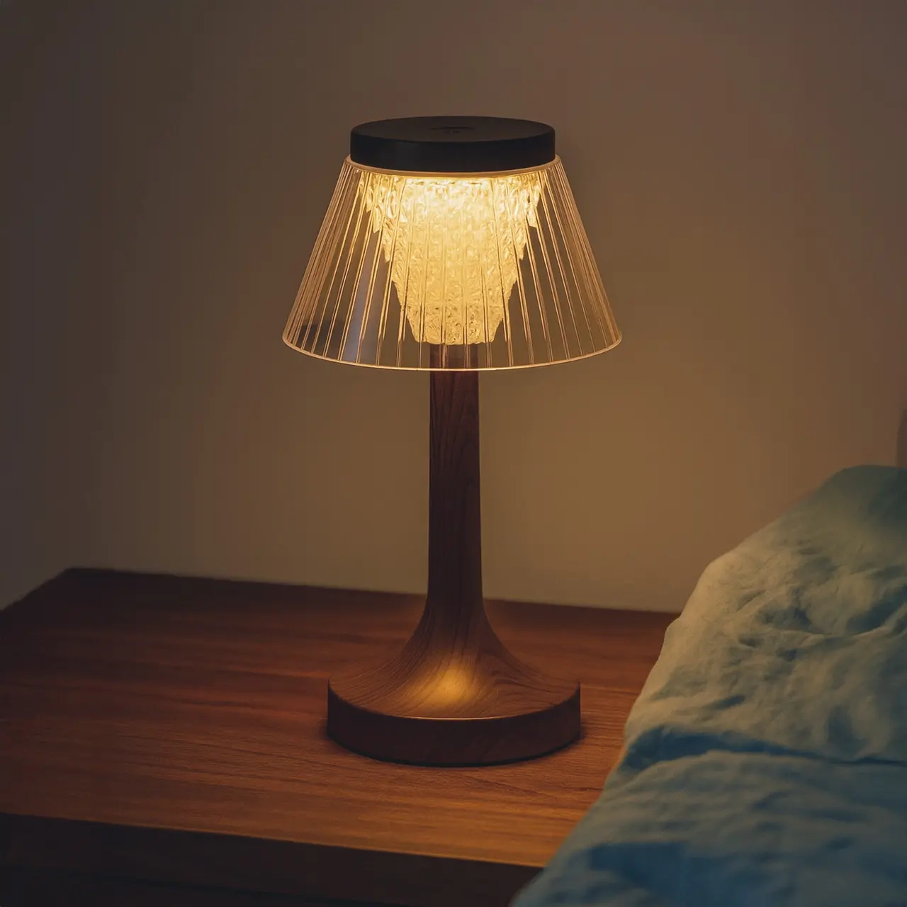 Bordslampa Deco USB uppladdningsbar 27cm brun - Uppladdningsbara lampor - 8720573969024 - 0