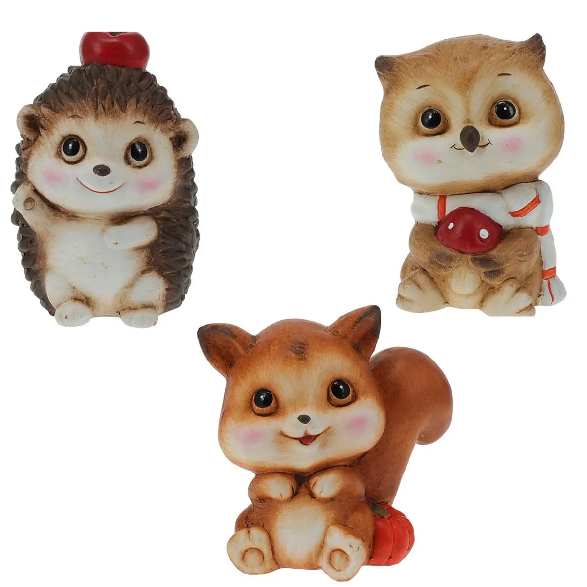 Pynt Efterårets dyr 11 cm assorteret - Ornamenter - 8721037600163 - 0