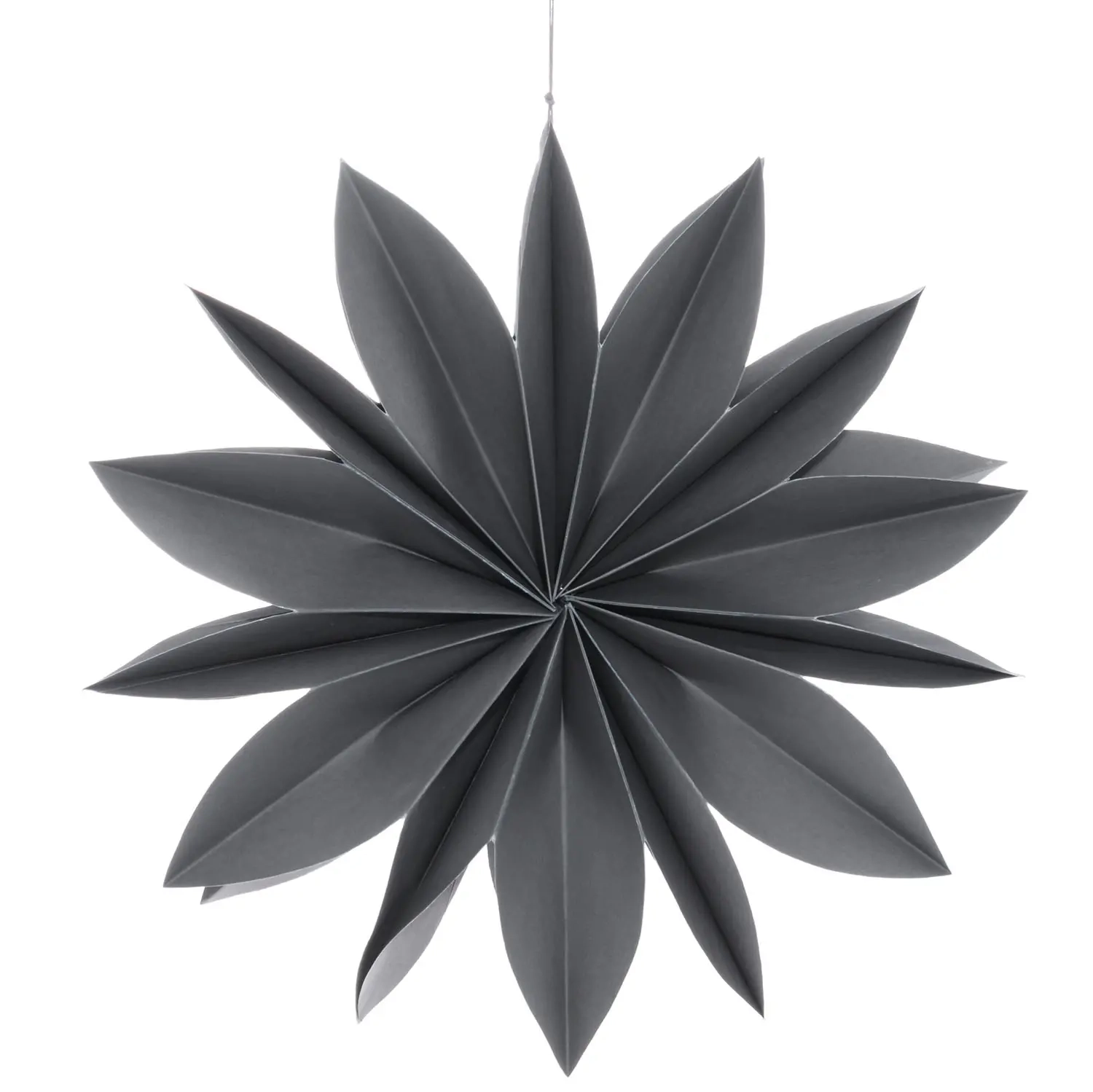 Papirblomst 45 cm grå. - julepynt - 6410416209555 - 0