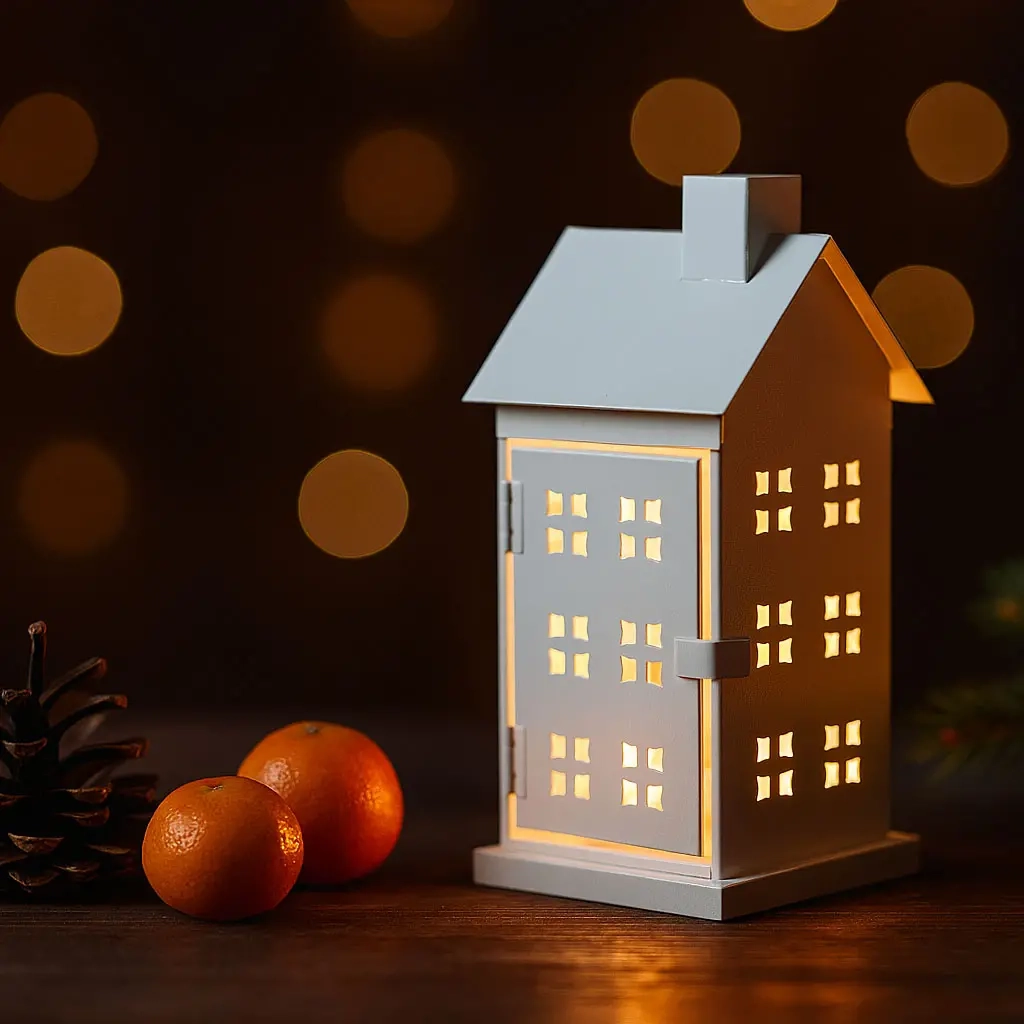 Lanterne Hus hvid 25 cm - Lanterne - 6410416406589 - 1