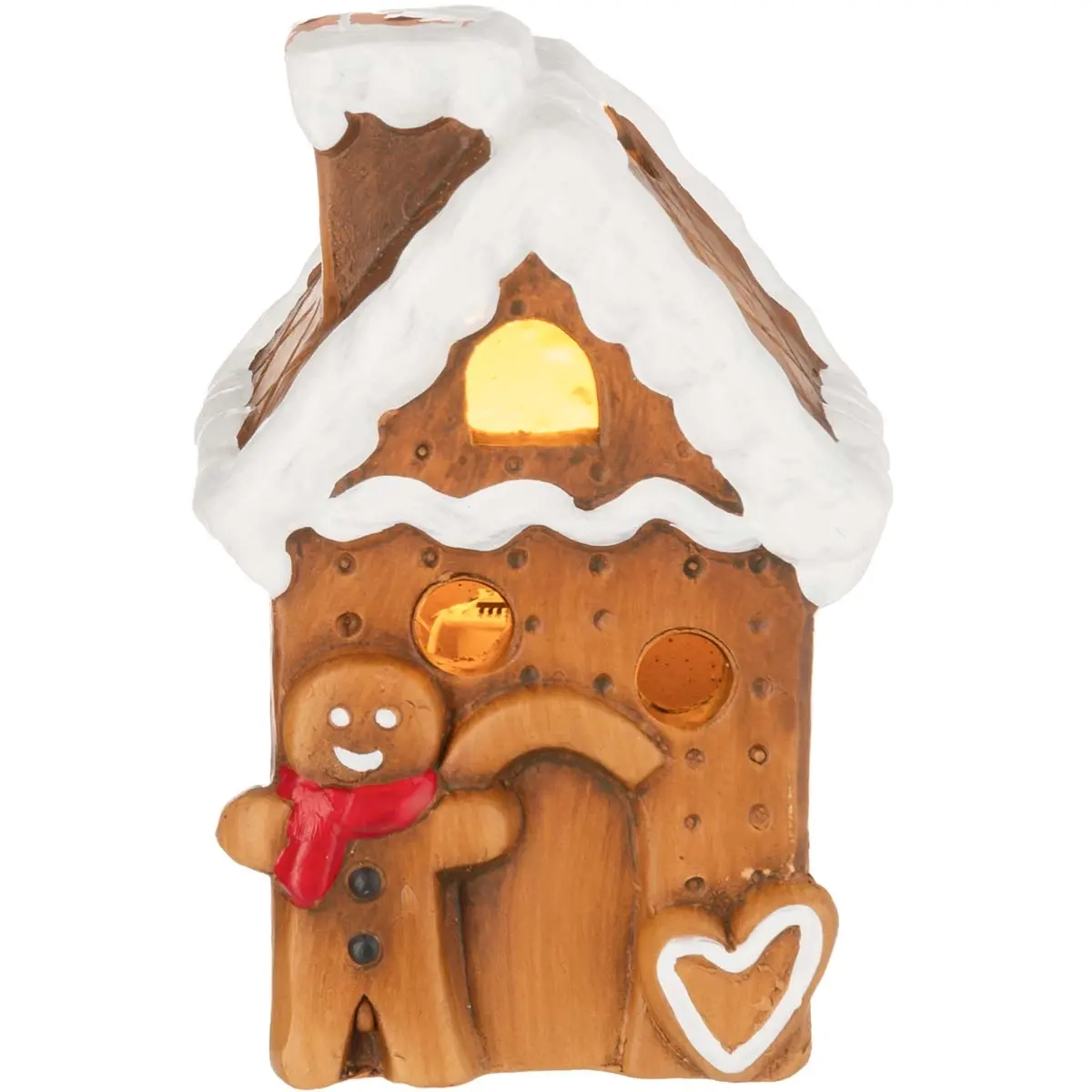 Peberkagehus med LED-lys - Bord stearinlys dekorationer - 6410416502069 - 2