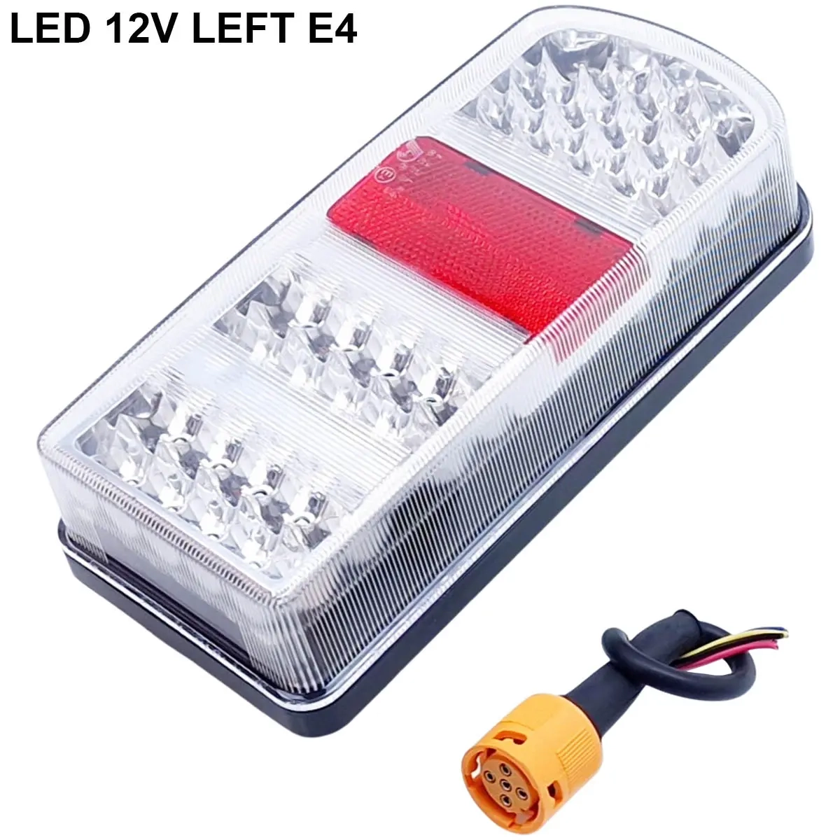 LED-bakljus vänster 12V med 1 kontakt - Bakljus för släp - 6430032159034 - 0