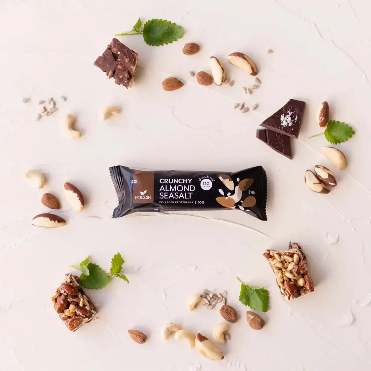 Mandel-havssalt proteinbar 50g - Proteinbars - 6430048233124 - 1