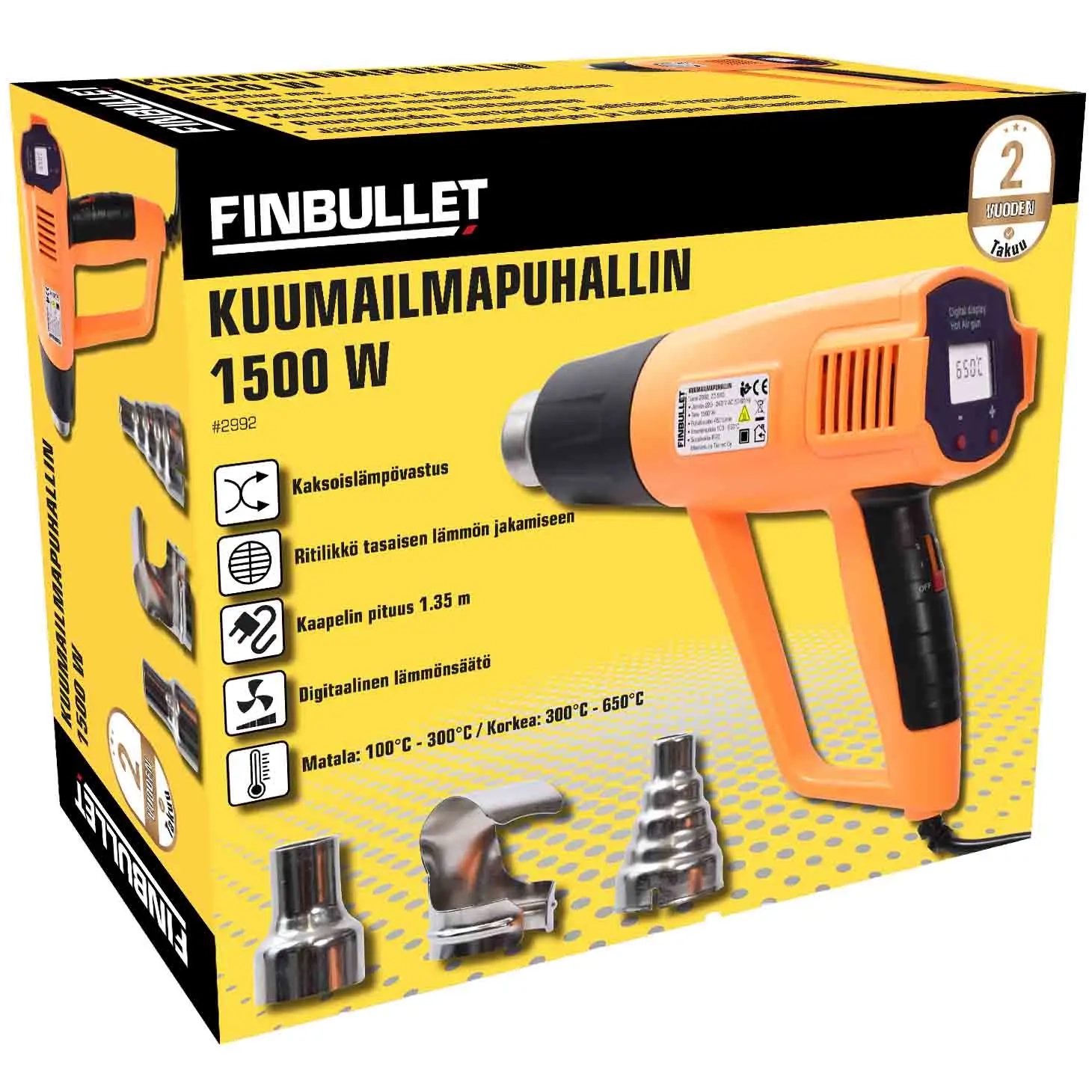 Varmluftspistol 1500W - Limpistoler och varmluftspistoler - 6438152029923 - 2