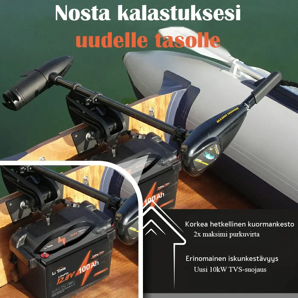 Elutombordsmotor Patriot 54lbs + 100Ah - Elektriska utombordare - 6438471354409 - 2