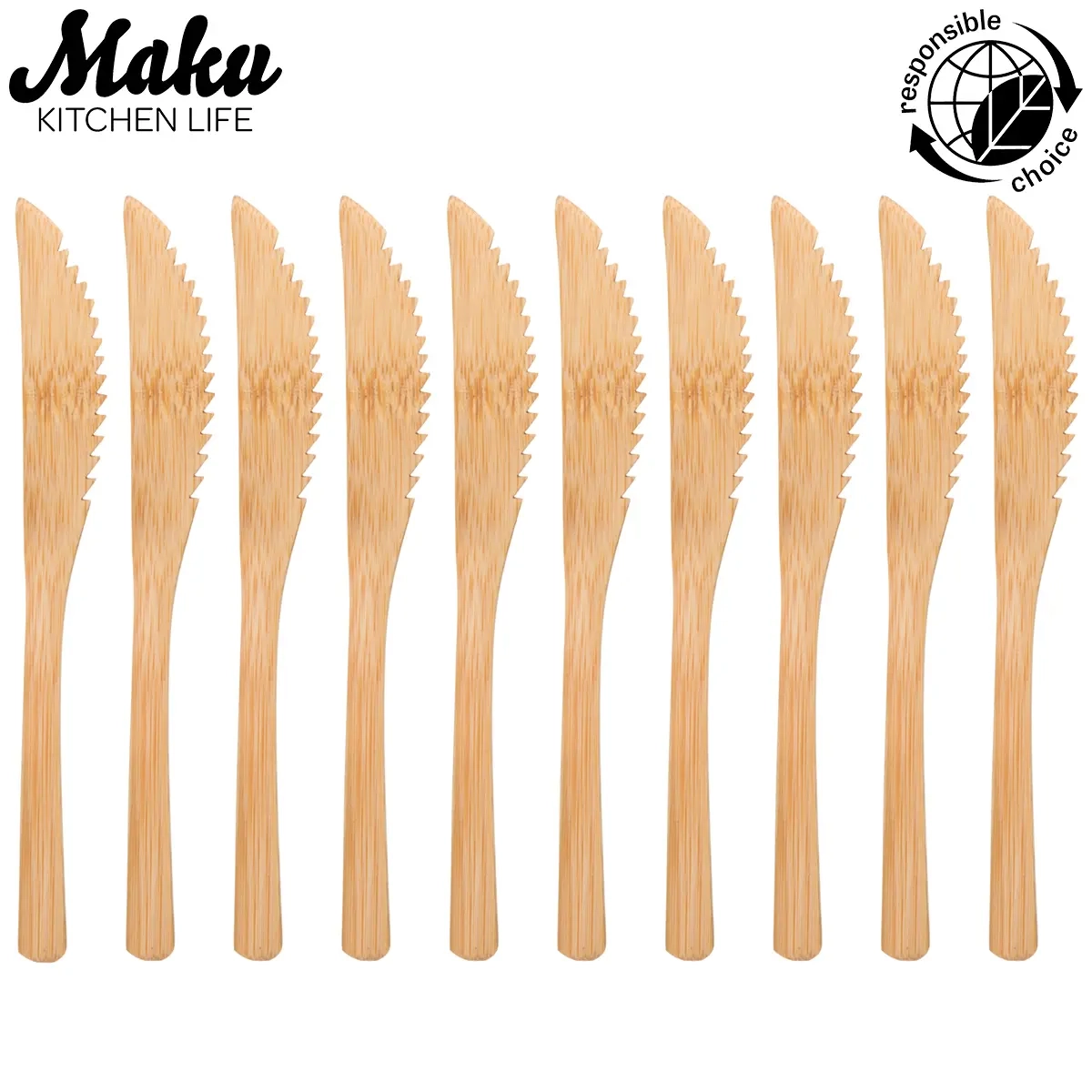 KNIV 16cm 10st BAMBU - Engångsartiklar - 6410413174443 - 0