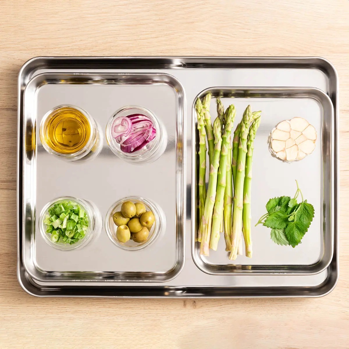 Tarjotin Chef rustfrit stål 31x24cm - Serveringsskåle og serveringsfade - 6410416139166 - 4