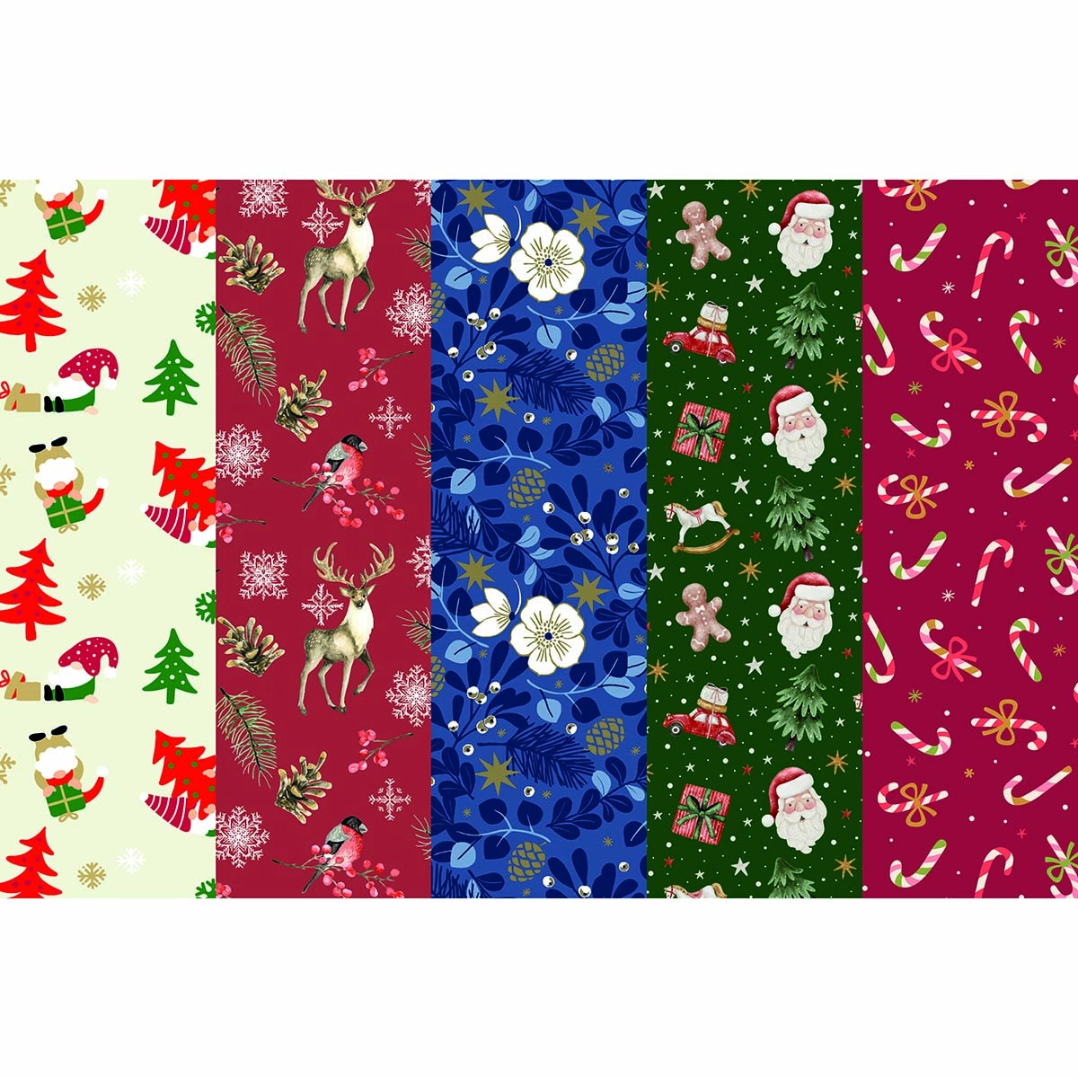 Julepapir 70 cm x 10 m assorteret - Emballage - 6410416419589 - 0