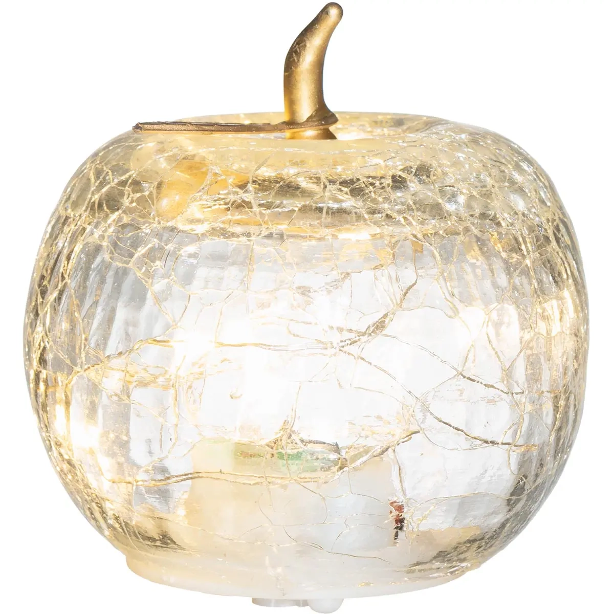 Glassten med LED-lys klar 7,5 cm - Ornamenter - 6410416482682 - 0