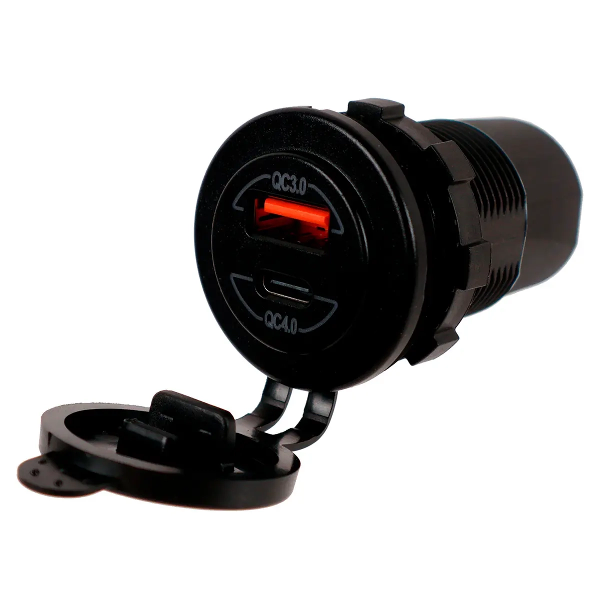 USB-laddningsport 12-24V QC - Cigarettändaruttag och laddare - 6418536033067 - 0