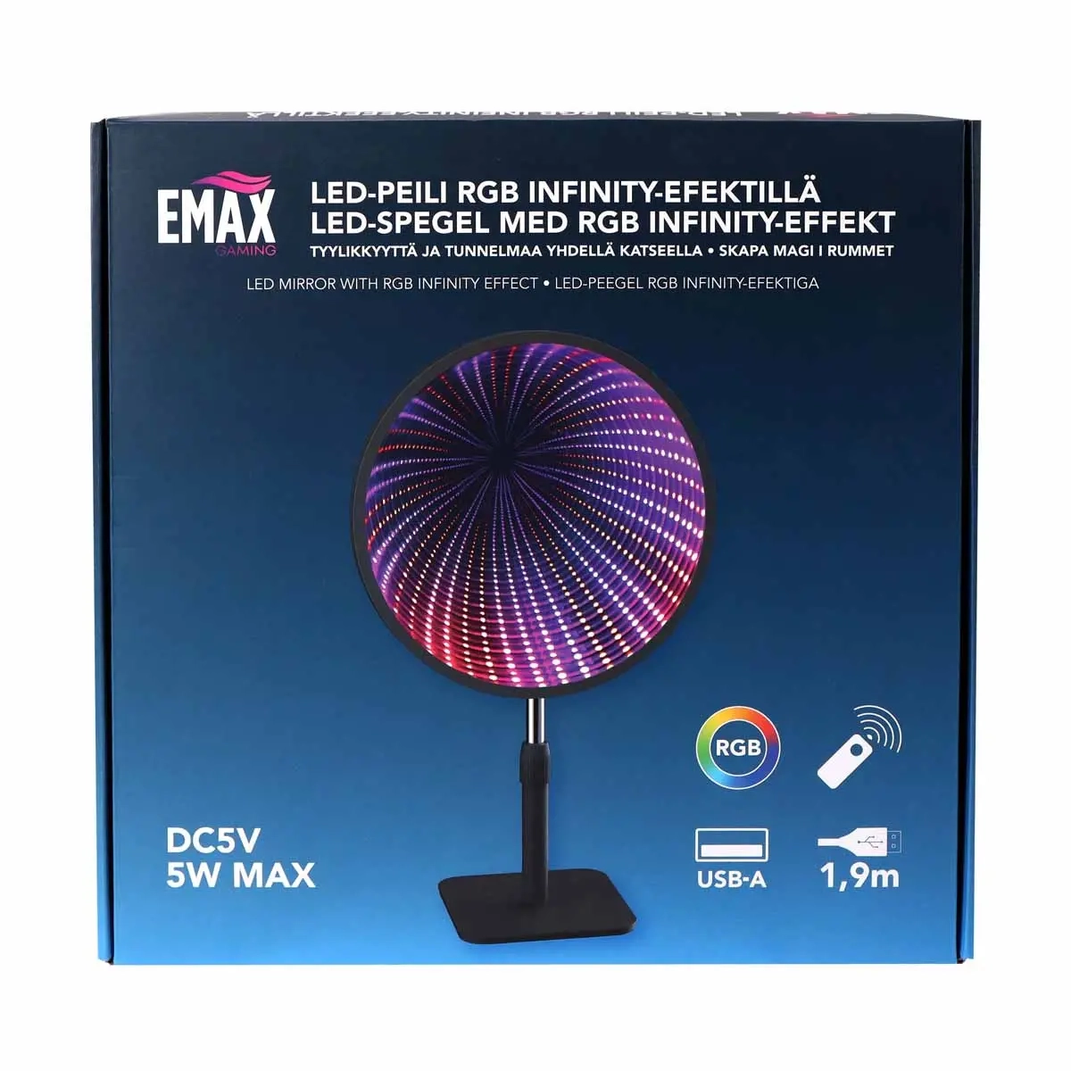 LED-spejl Infinity Emax Gaming RGB - LED strip og LED strip - 6418536034828 - 3