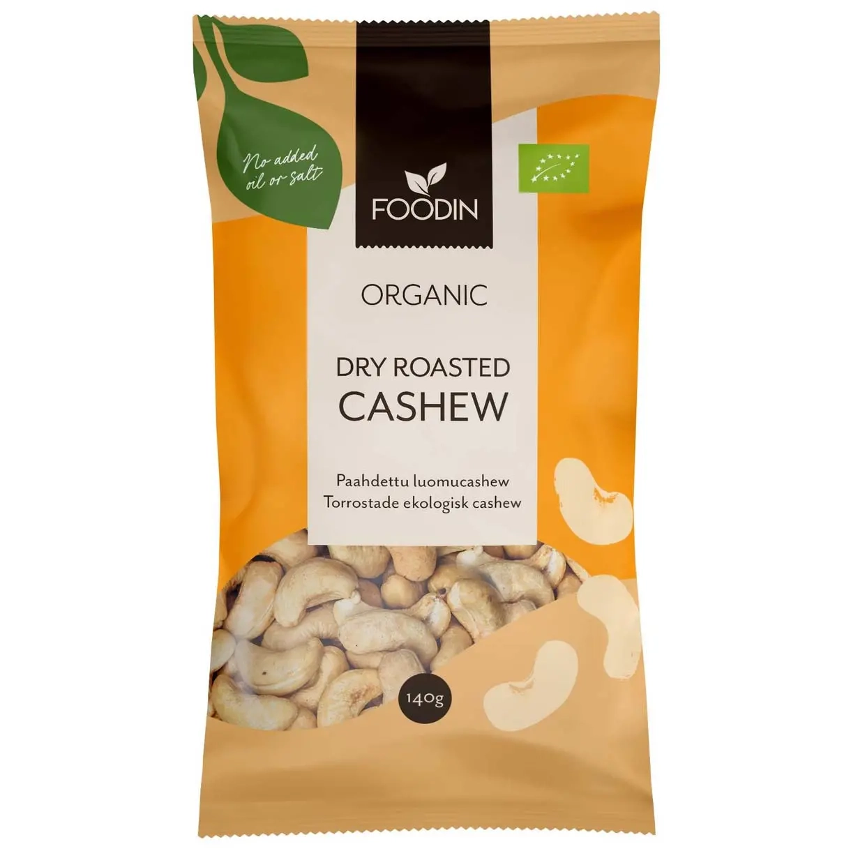 Cashewnød 140g Dry Roasted Økologi - Nødder, frø og toppings - 6430048233810 - 0