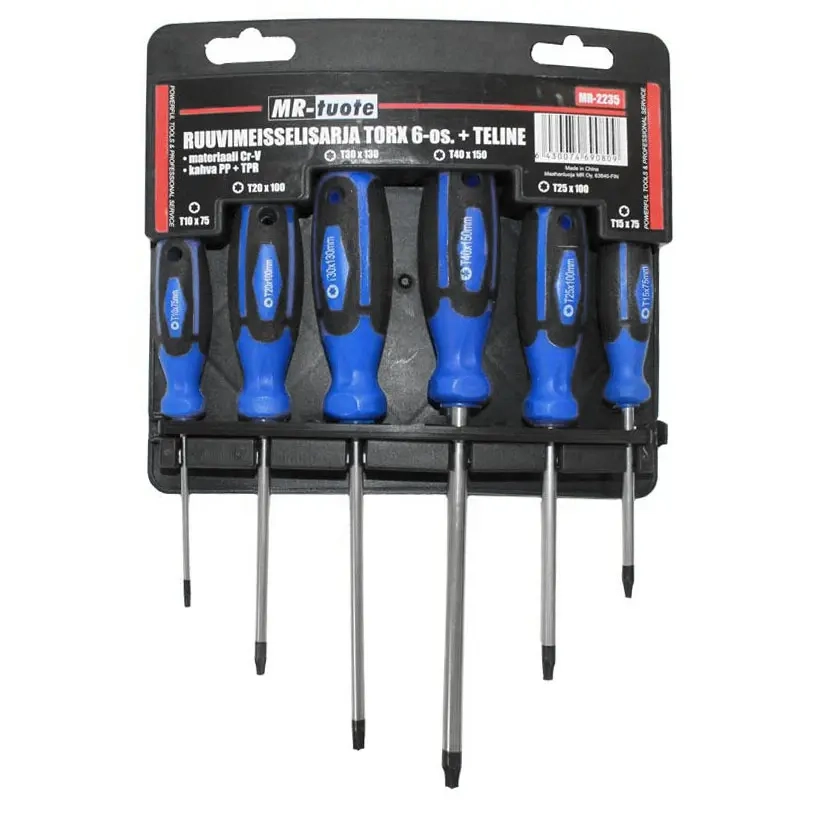Skruvmejselsats torx 6-st. + stå - Skruvmejslar - 6430074690809 - 0