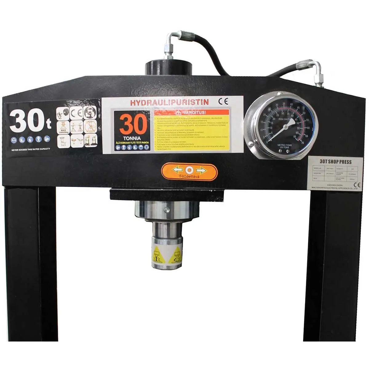 Hydraulisk press 30 ton med skyddsnät - Hydraulpressar - 6430074693855 - 1
