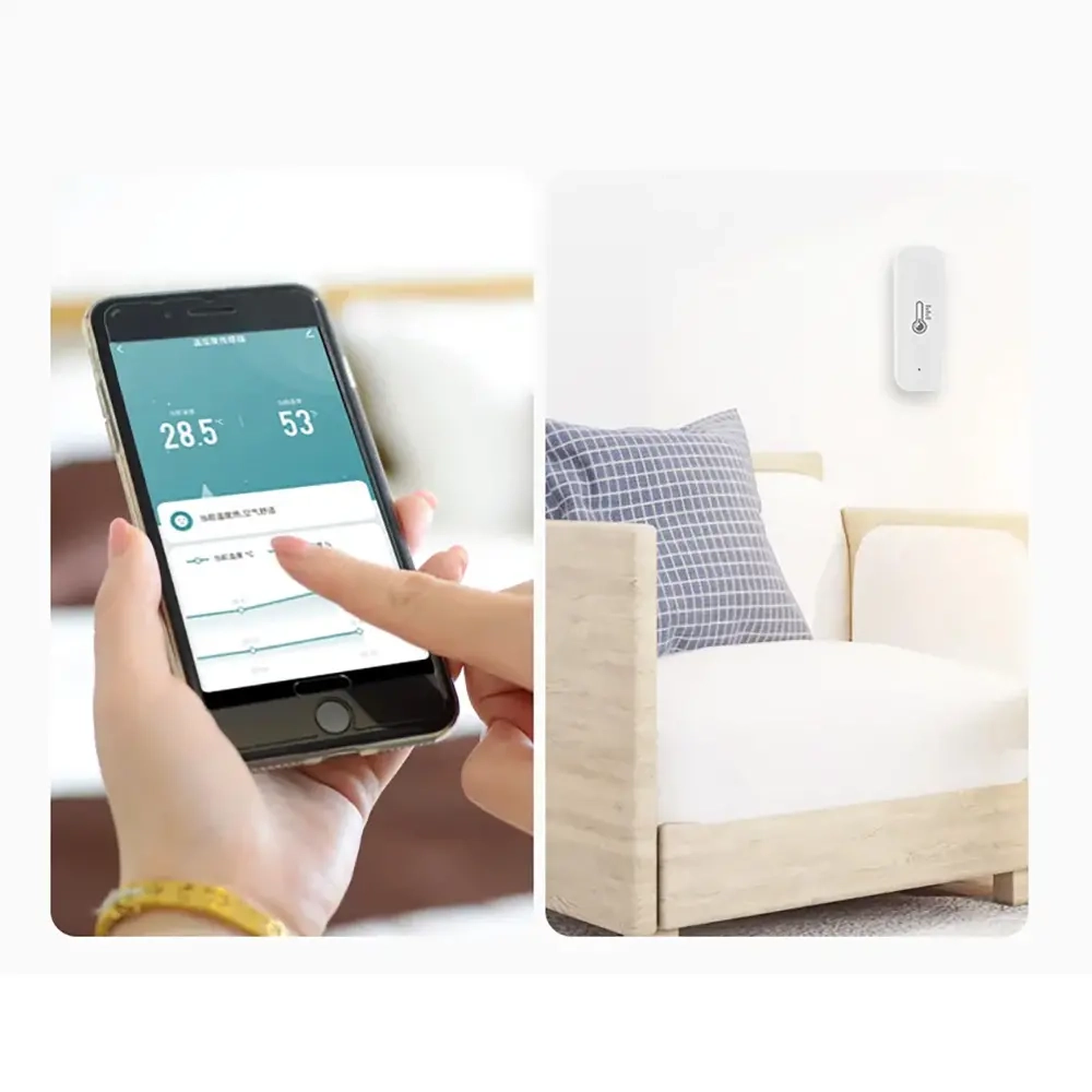 Temperatur- og fugtighedssensor Zigbee Smart - Smart hjem SmartLife - 6438471273250 - 3