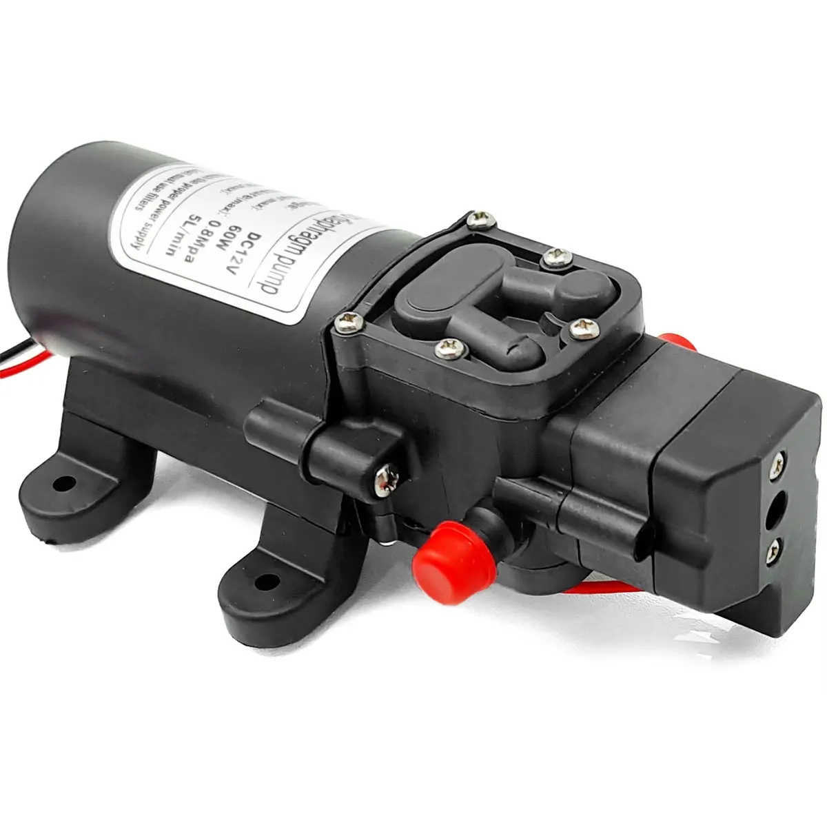 Vattenpump 12V med tryckbrytare 5L/min - Båt vattenpumpar och kranar - 6438471325904 - 0