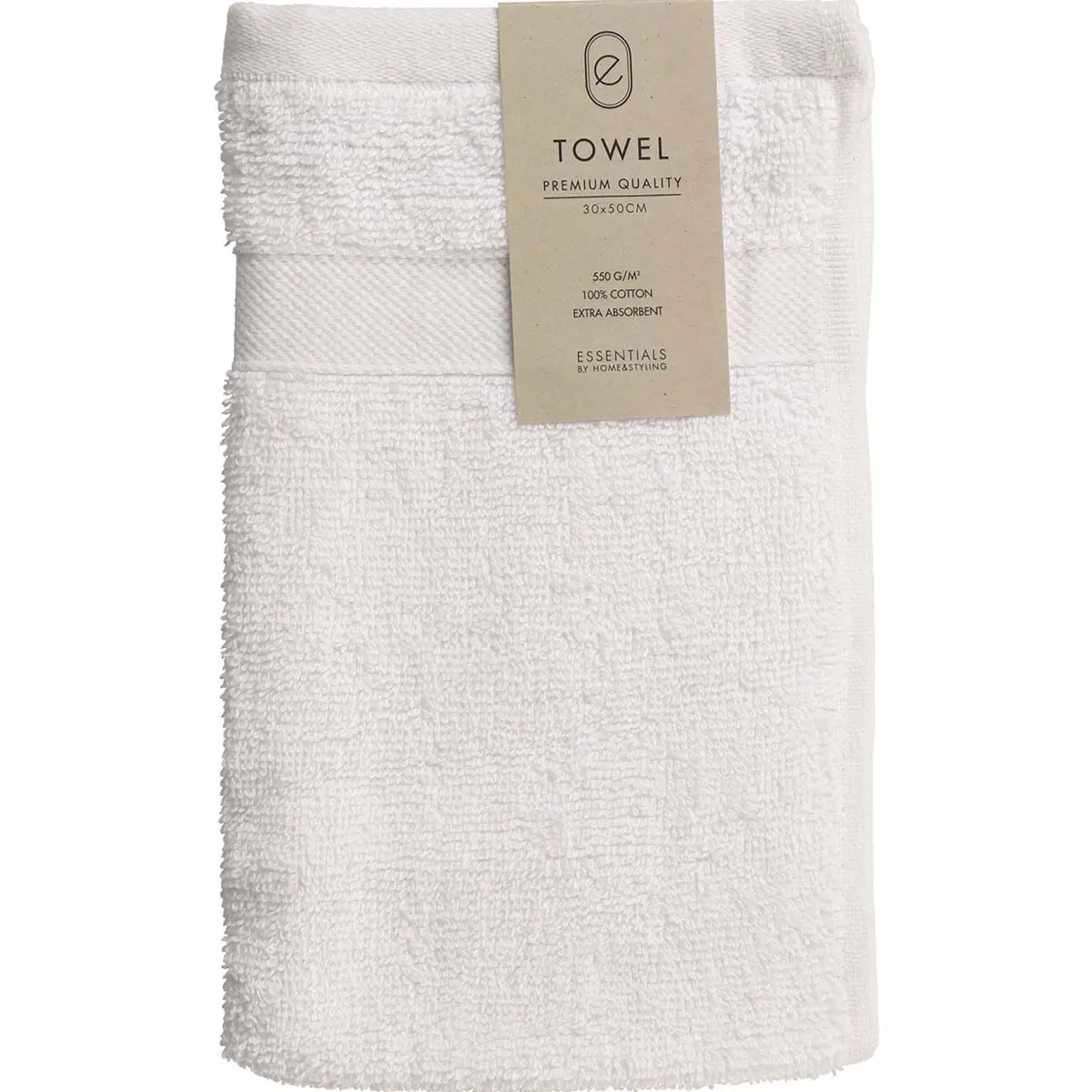 Handduk Hilda vit 30×50cm - Bastudofter och textilier - 8720573470834 - 1