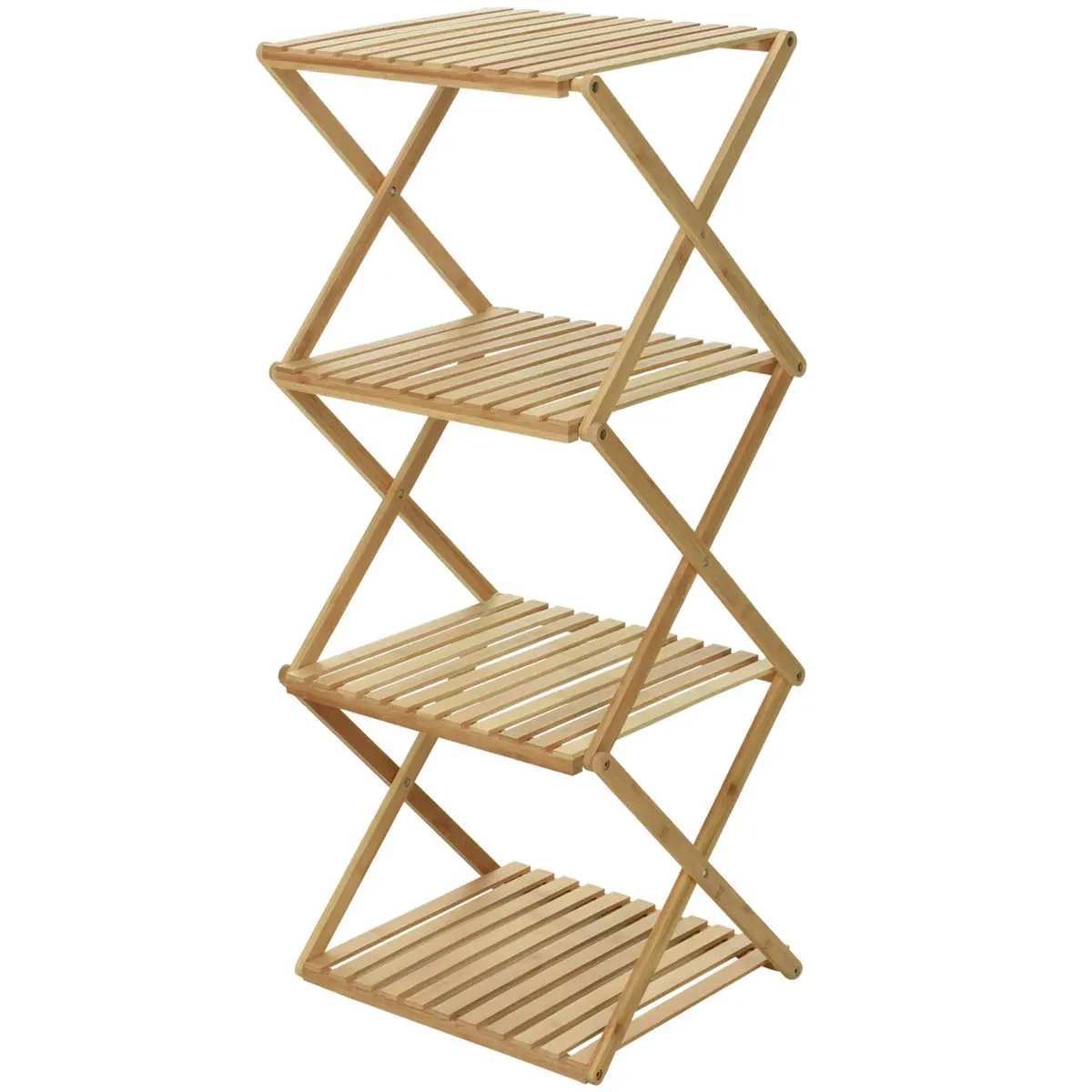 Hylla Silfea bambu 93,5cm 4 nivåer - Vägghyllor och hyllsystem - 8720573551571 - 0