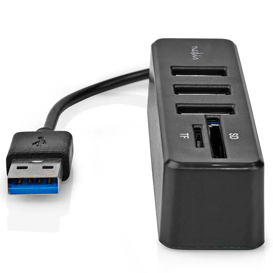 USB-hub 1x USB-A 3x USB-A - Stik, adaptere og dockingstationer - 5412810415724 - 1