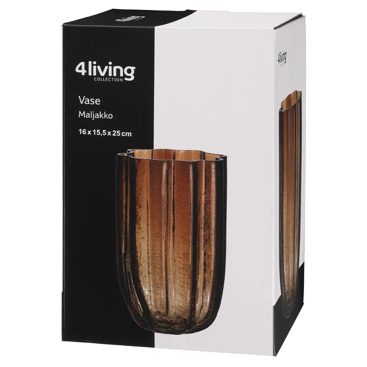 Vas Ylva brun 25 cm - Vaser och brickor - 6410416579962 - 2