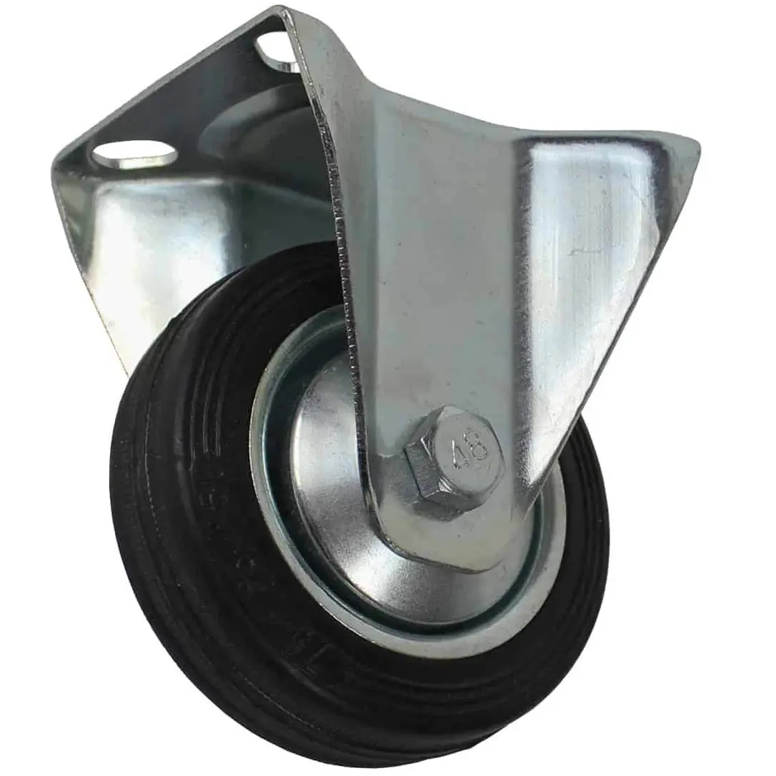Kiintopyörä 75mm fast med fast beslag - Møbelhjul - 6414675027929 - 1