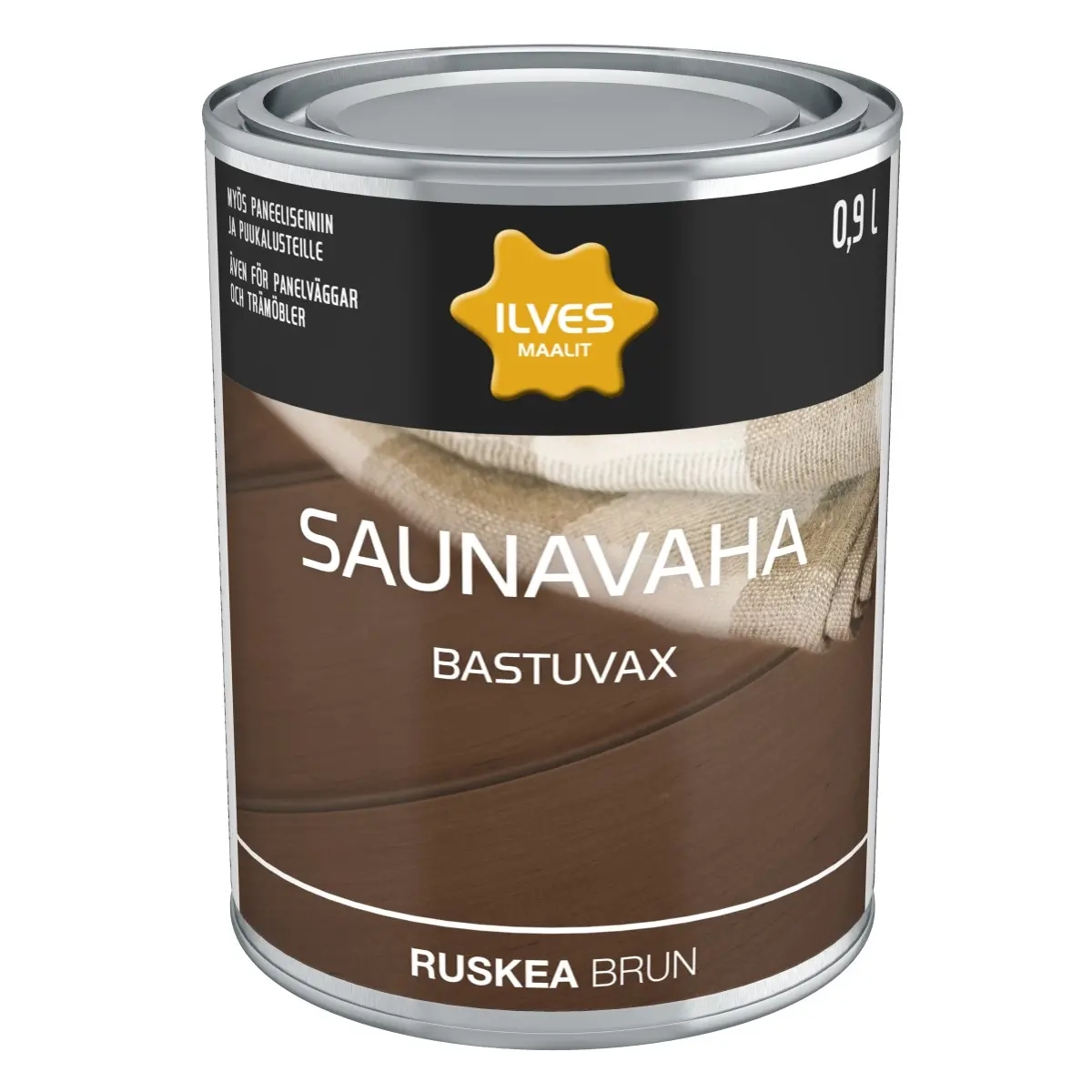 Saunavoks brun 0,9L Ilves - Træolier og konserveringsmidler - 6430026951989 - 0
