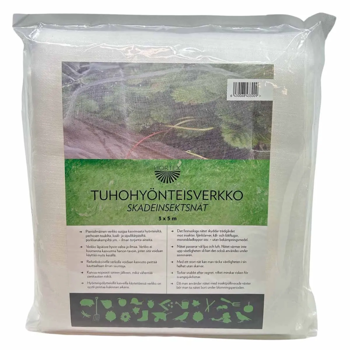 Skadedjursnät 3x5m 15m² - Fiberduk för odling - 6430068433009 - 1