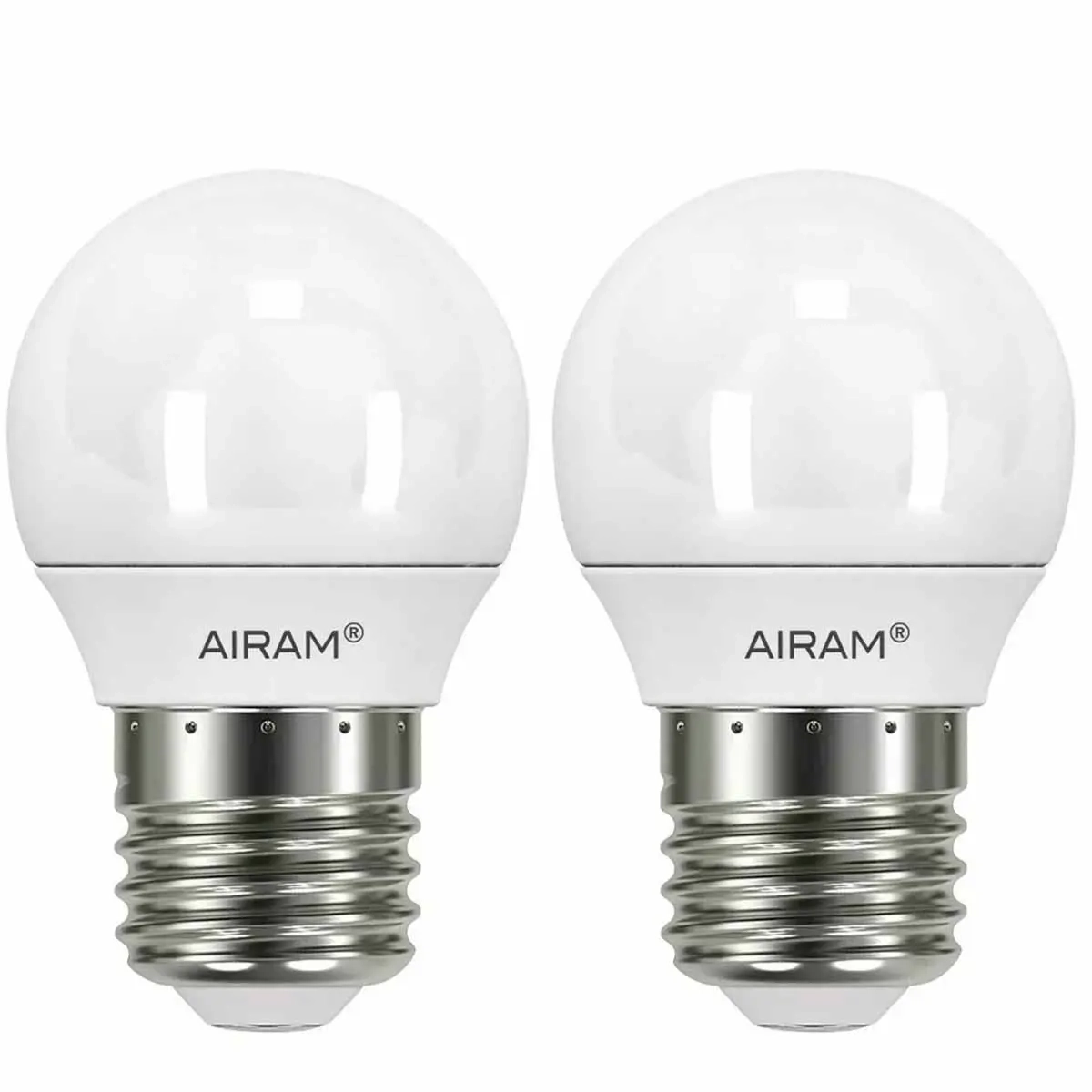 Airam LED E27 3000K 4,9W 490lm 2 stk - E27 lamper - 6435200310811 - 0