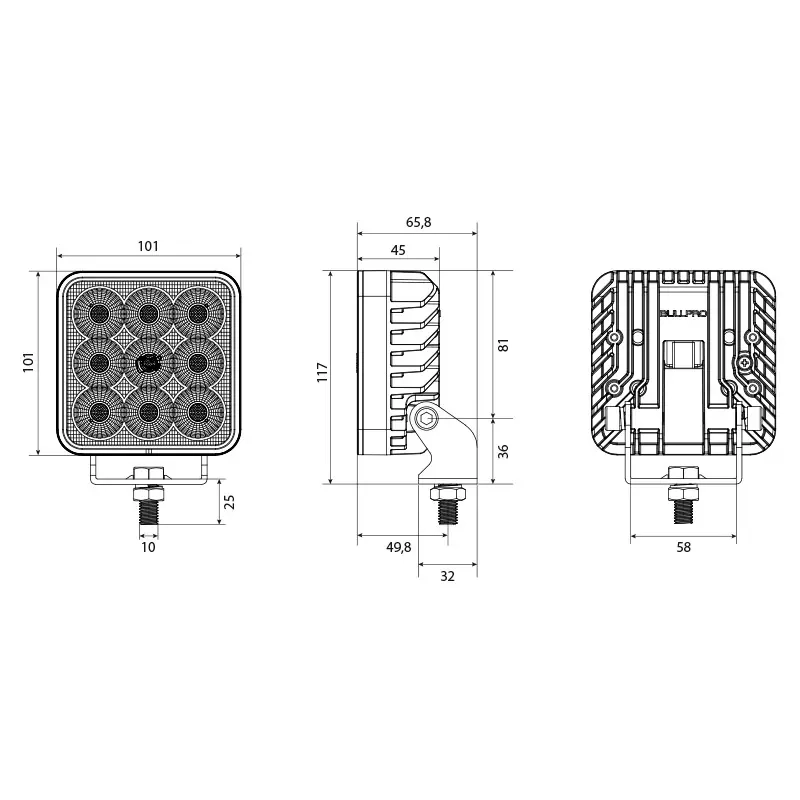 Arbetsbelysning led Bullpro Spectrum 8100lm - Arbetsbelysning - 6438255002335 - 2