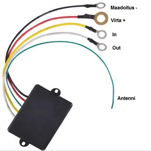 Vinches fjernbetjening 12V - 24V universalmodel - ATV spil udstyr og reservedele - 6438471014662 - 2