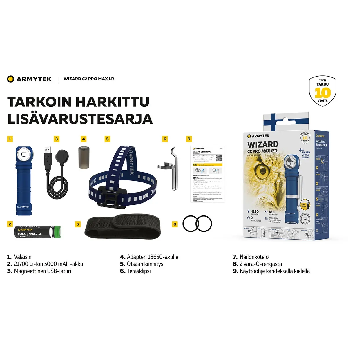 Pandelygte Wizard C2 Pro Max Limited Edi - Forlygter - 6957713004754 - 2