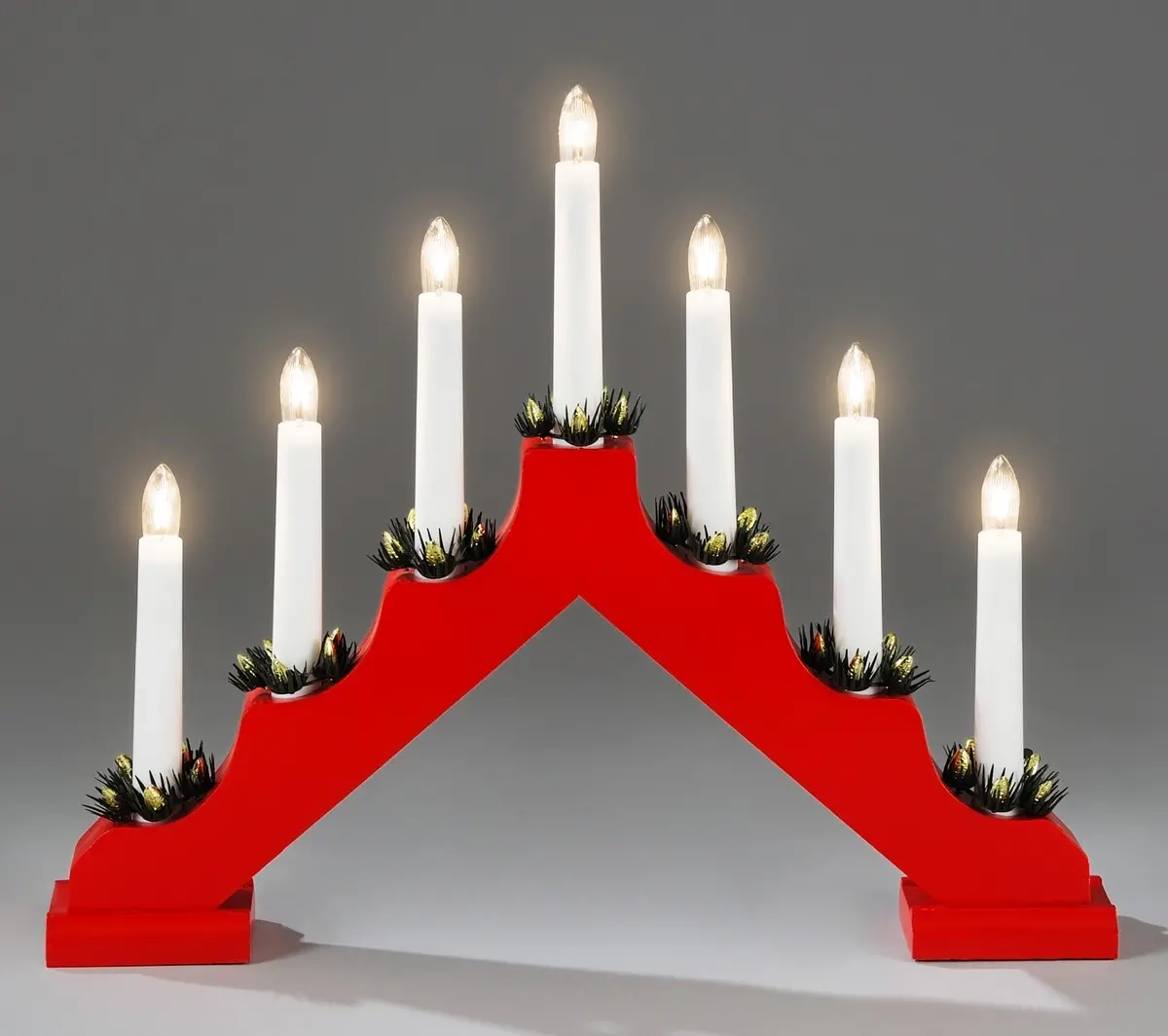 Adventsljusstake röd 7 delar - Ljusstakar - 7318302262518 - 2