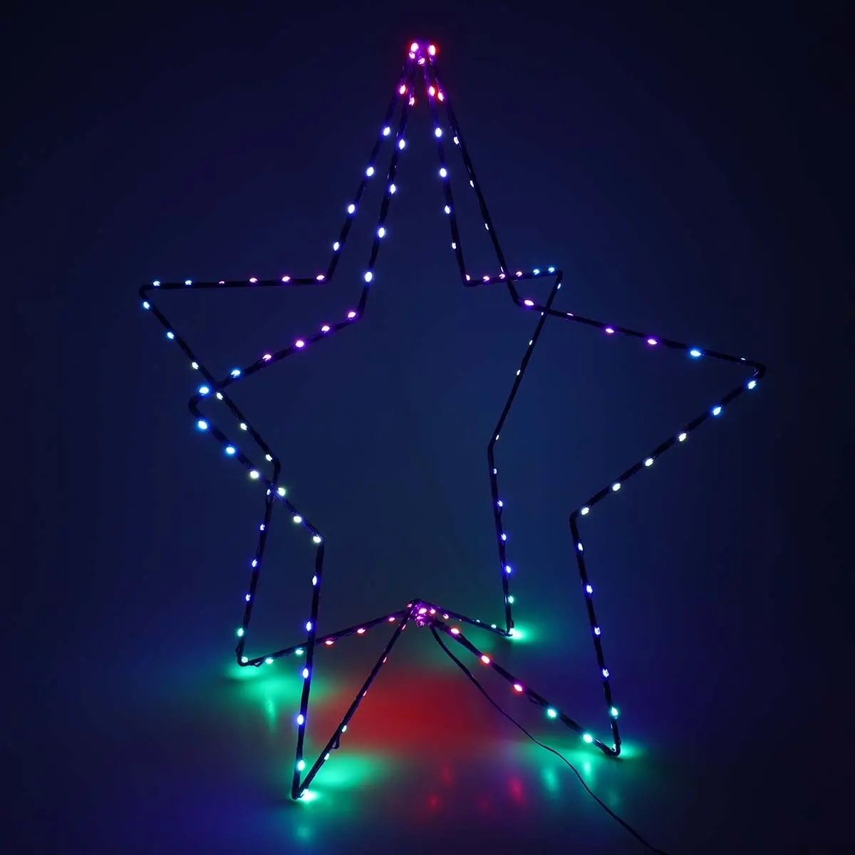 Dekorationsbelysning 3D Stjärna 80cm 120led RGB - Dekorationsbelysning - 8721037149013 - 0