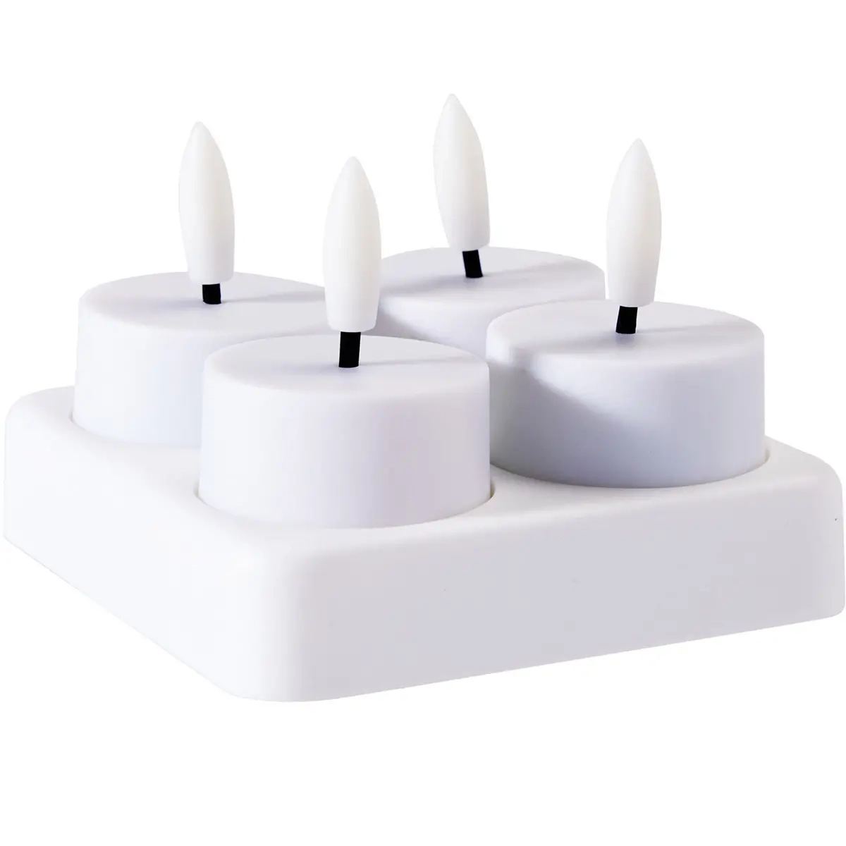 Laddningsbara LED-värmeljus 4-pack - Led-ljus - 8721461153570 - 0