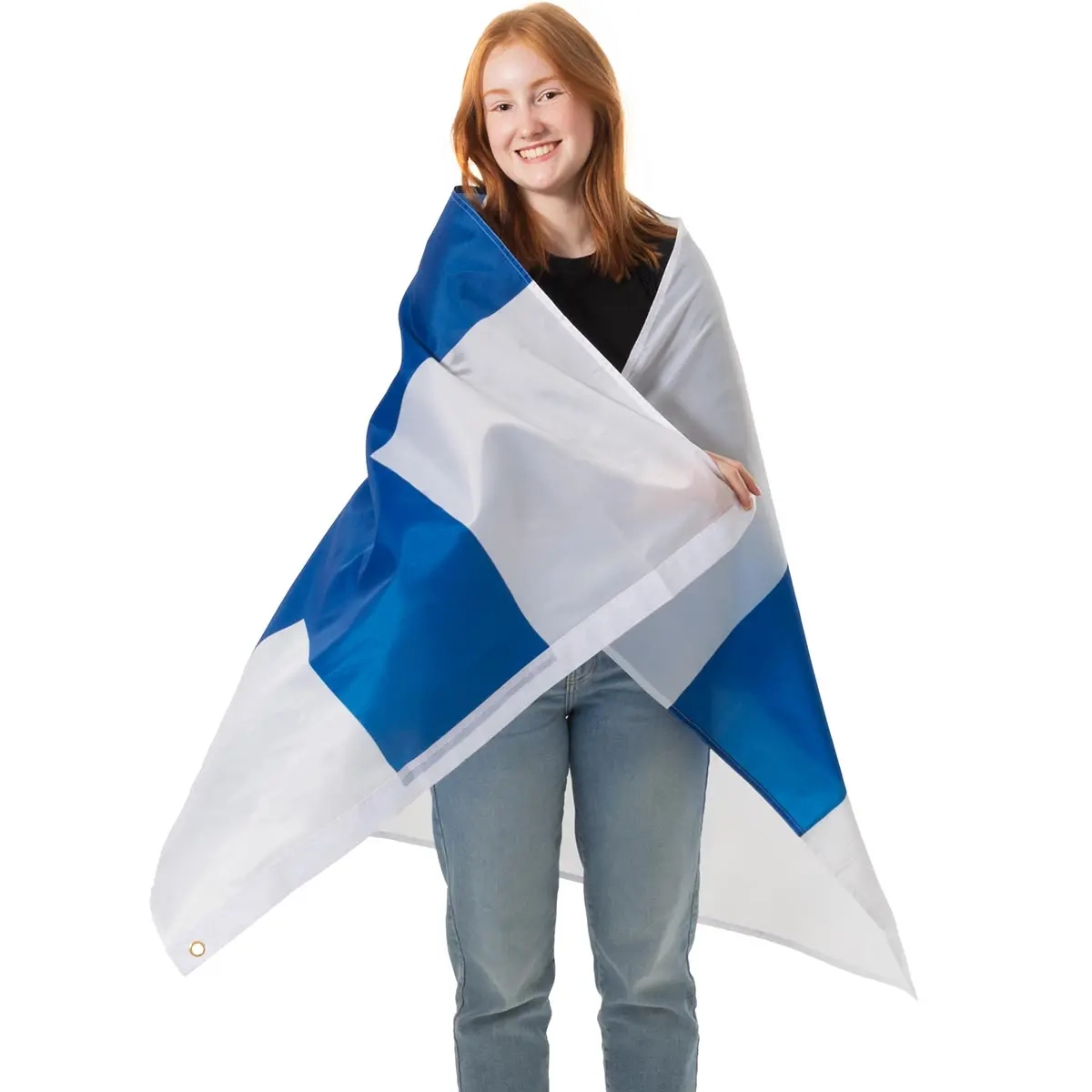 Finsk flag 92 x 155 cm. - Flag og flagstang tilbehør - 6410411494628 - 2
