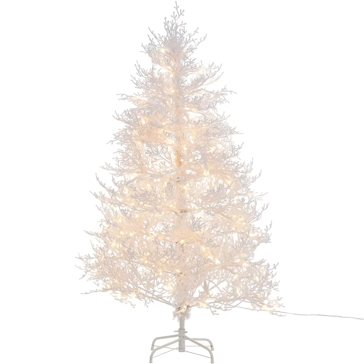 Juletræ hvid 150 cm 160 LED - juletræer - 6410416508634 - 0