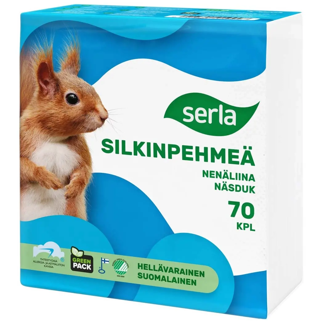 Näsduk silkesmjuk 70 st Serla - Toiletpapir og husholdningspapir - 6414301010998 - 0