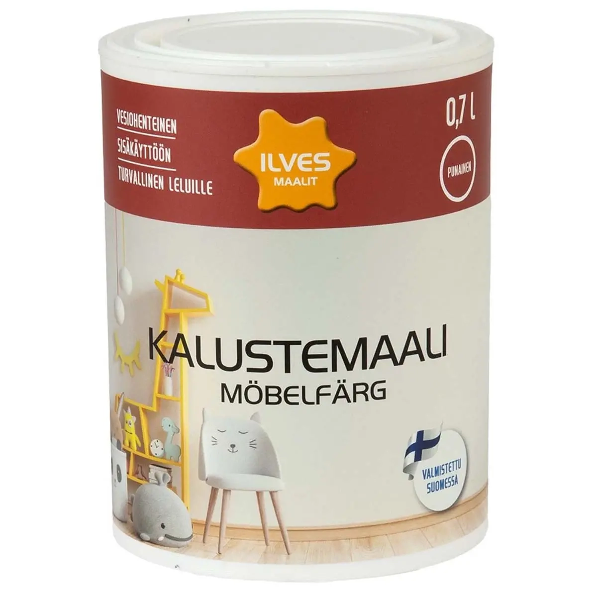 Ilves Møbelmaling V40 rød 0,7L - Facade farver - 6430026955208 - 0