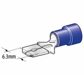 Loddehane 6,3mm 10stk hanerød - Abiko - 6438255200076 - 1