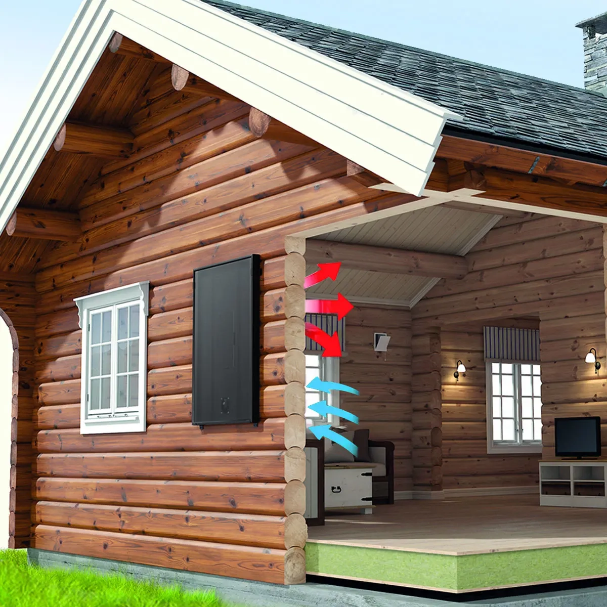 Solvarmeluftvarmer Airplus 100 Sunwind - Solfangere - 7028640060904 - 2