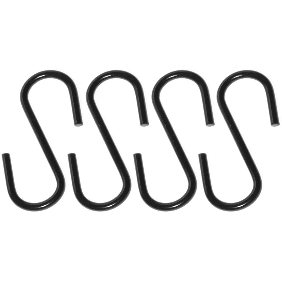 S-krog 4 stk sort metal - S-kroge og skruekroge - 6410412127730 - 0