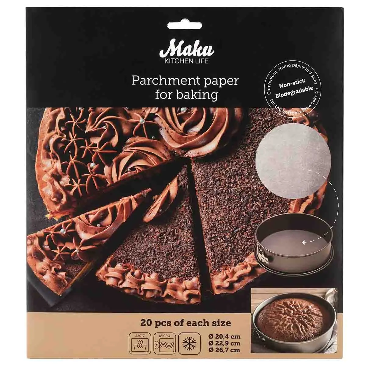 Skyddspapperset för bakning 60 st - Bakplåtspapper och aluminiumfolie - 6410416412443 - 0