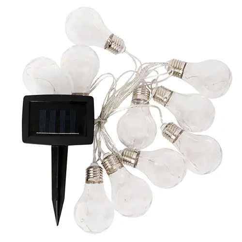 Solcellsslinga Solar 3xLED 10st varmvitt - Solcellslampor - 6418536019405 - 1