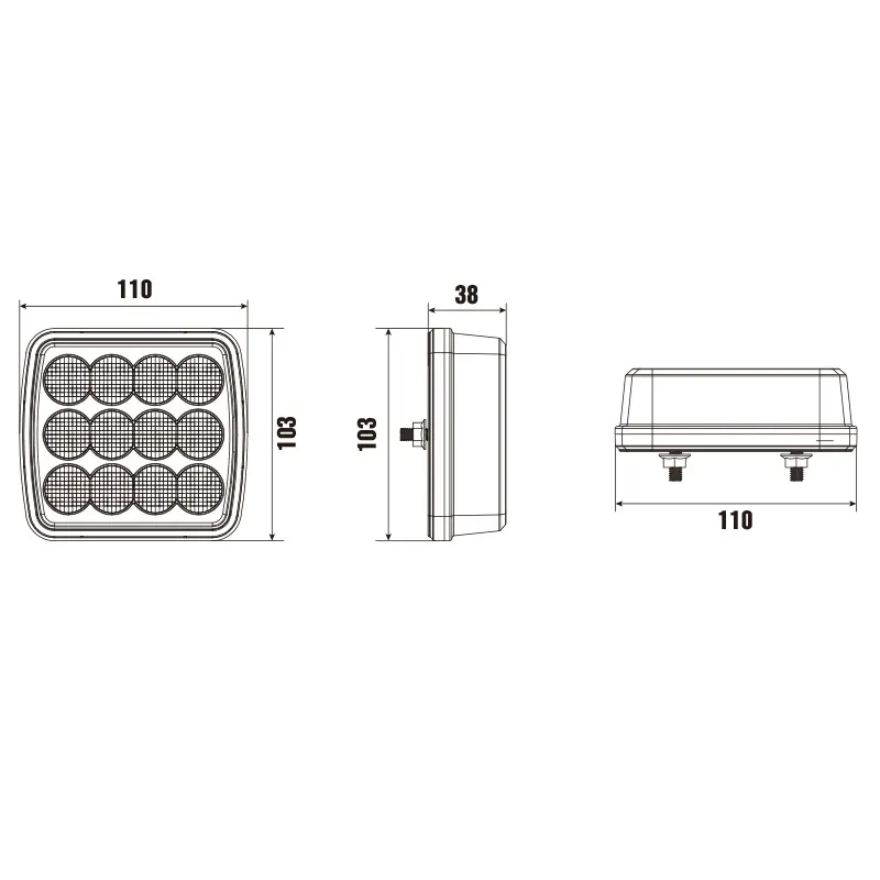 LED-bakljus Optibeam Dark Phantom 12–24V - LED-extraljus och LED-bar till bil - 6438255009532 - 5