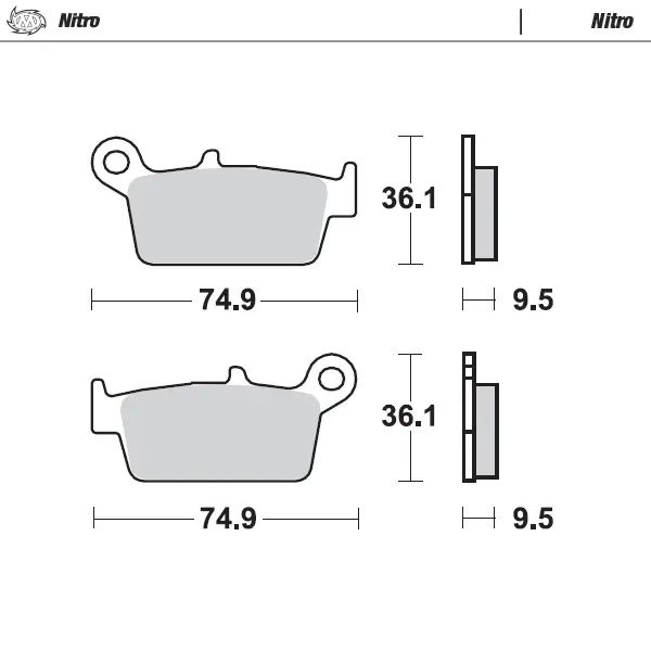 Bremseklodser Honda bag CR80/85, CR125/2 -  - 6438471311259 - 0