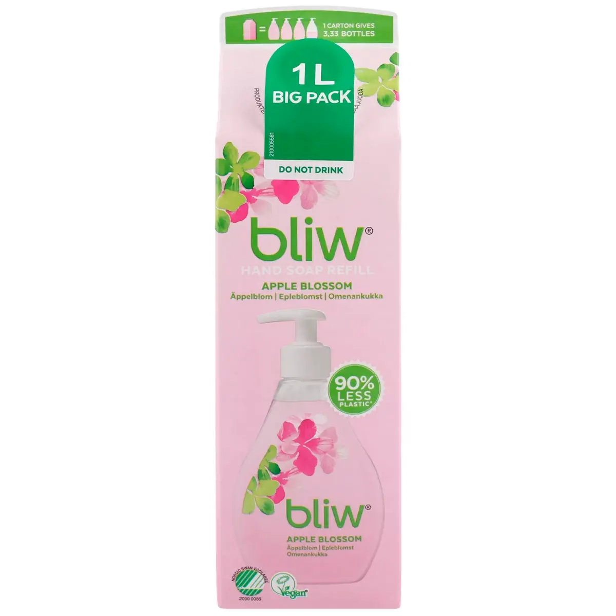 Handtvål Bliw Äppelblom refill 1000ml - Handtvål - 7310617312773 - 0