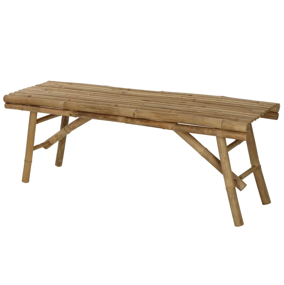Bænk Bali bamboo 118x38x44cm - Balkon møbler - 8720573865951 - 0