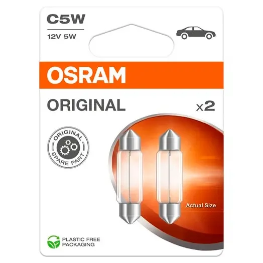 Osram-pære 12V 5W C5W 6418 2 stk. - LED-lys og LED-sæt - 4062172396141 - 0
