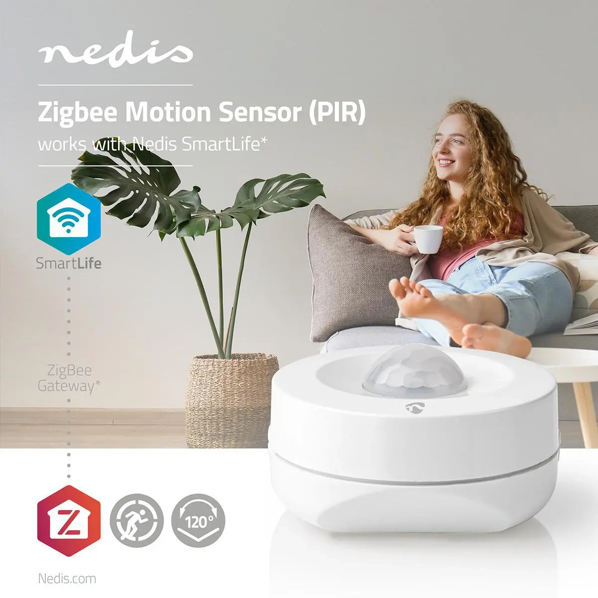 Rörelsedetektor Zigbee batteridriven - Bevægelsesvagter - 5412810329458 - 1